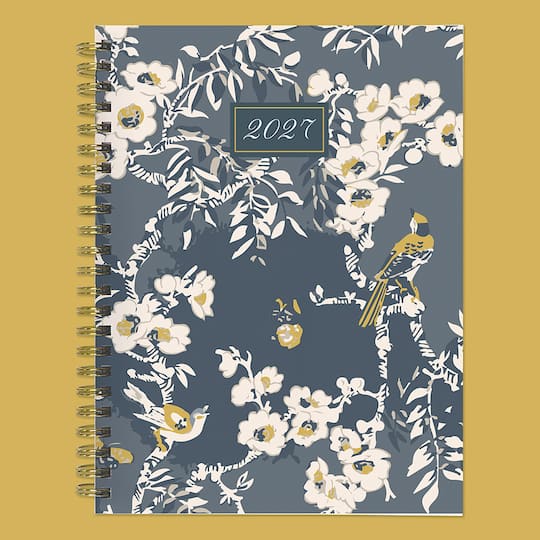 2027 Blooms of Blue Medium Weekly Monthly Planner